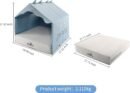 Cat Beds for Indoor Cats -Cat House for Small Cats Or Dogs,Removable Cushion with Collapsible and Foldable Puppy Pet Beds，3 Folding Methods for Indoor Outdoors (Blue)