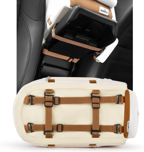 Center Console Dog Car Seat,Small Dog Car Booster Seat for Puppy with Safe Protection Hooks Adjustable Straps and Neck Pillow,15 Lbs - Image 7
