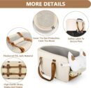 Center Console Dog Car Seat,Small Dog Car Booster Seat for Puppy with Safe Protection Hooks Adjustable Straps and Neck Pillow,15 Lbs