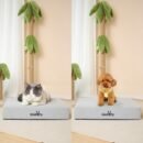 Cat Beds for Indoor Cats -Cat House for Small Cats Or Dogs,Removable Cushion with Collapsible and Foldable Puppy Pet Beds，3 Folding Methods for Indoor Outdoors (Blue)