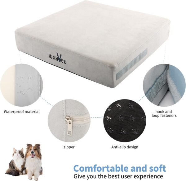 Cat Beds for Indoor Cats -Cat House for Small Cats Or Dogs,Removable Cushion with Collapsible and Foldable Puppy Pet Beds，3 Folding Methods for Indoor Outdoors (Blue) - Image 6